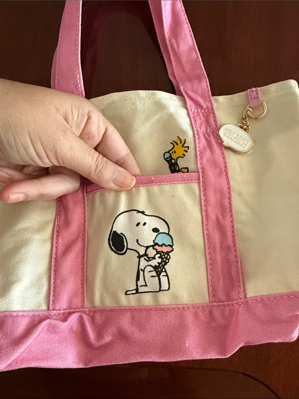 Peanuts Mini Tote with Snoopy and Woodstock